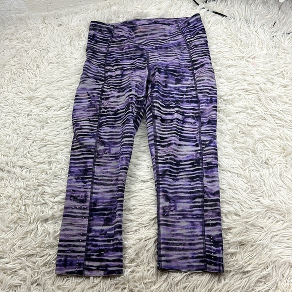 Lululemon Fast & Free Crop II *Nulux 19" New Horizon Multi - Picture 1 of 5